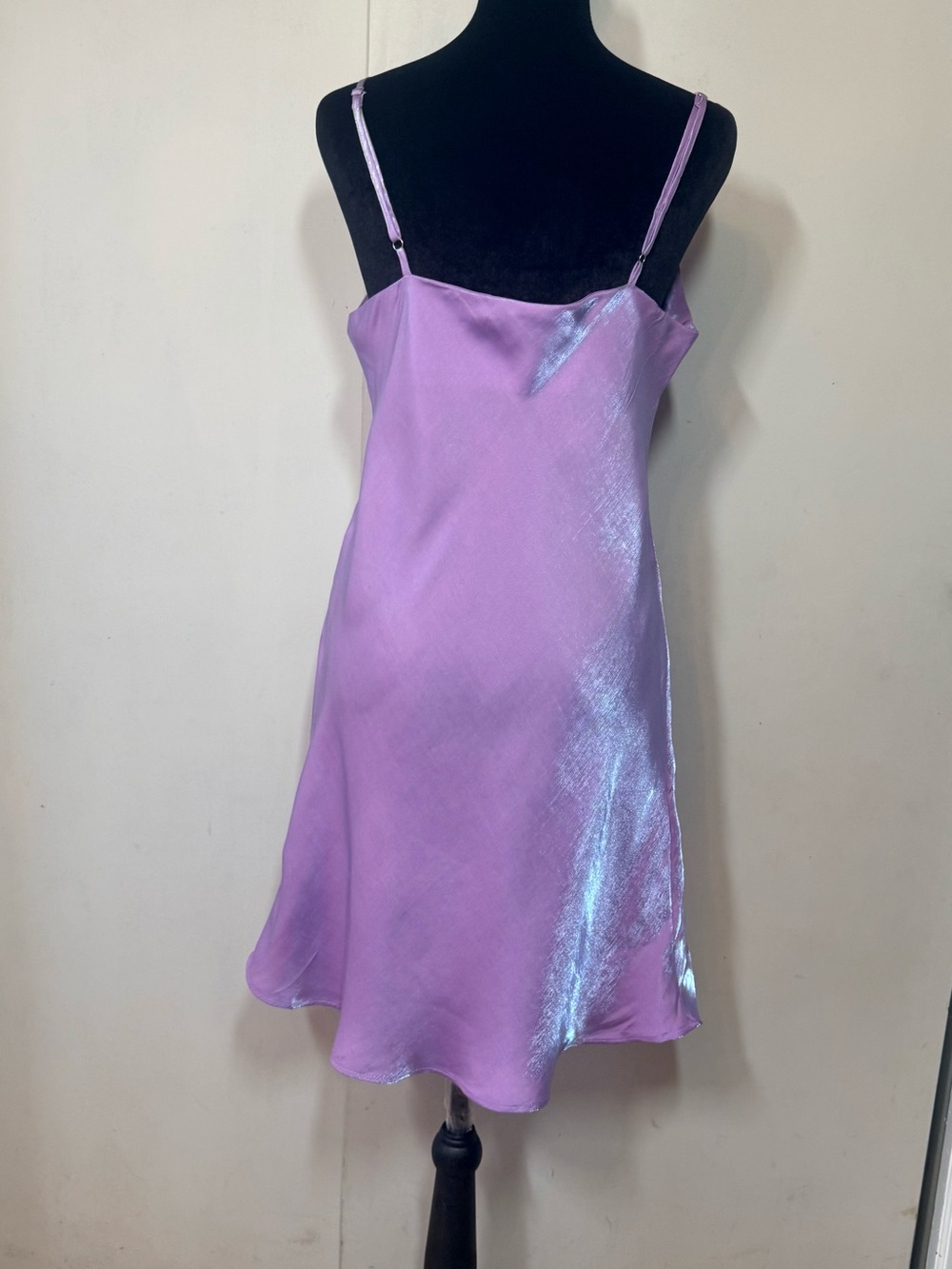 Forever 21 Iridescent Lavender Satin Slip Dress - Picture 2 of 3